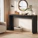 Tribesigns Table console 140 cm en bois marron rustique