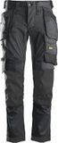 Snickers Workwear Snickers AllroundWork Stretch Werkbroek Holsterzakken 6241 - Mannen - Staalgrijs/Zwart - 50