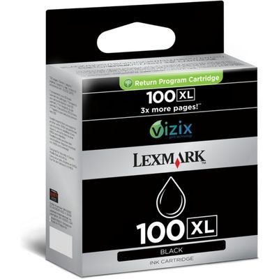 Lexmark 100XL hg rendem. retourprogr. zwarte inktcartr. single pack / zwart
