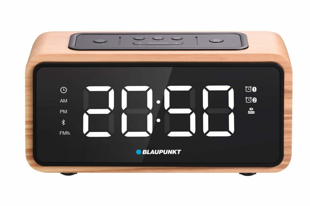 Blaupunkt CR65BT Draagbare Radio - FM, Bluetooth, MP3, LED Display, Wekker - Zwart/Hout