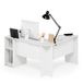 Furinno Indo L-vormige Desk wit