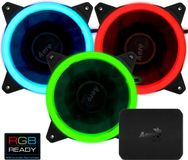 Aerocool REVRGBPRO Ventilator (3 Stuks) Zwart
