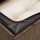 vidaXL 9-delige Loungeset met kussens, polyrattan, bruin