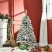 Sapin de Noël artificiel 120cm neige ignifugé 200 branches vert