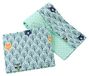 Babydeken Medi Partners Babydeken kruipdeken met kussen 100% katoen MINKY kinderdeken groot tweezijdig 75x100 + 35x30cm multifunctioneel voor bed kinderwagen (Wald met minzer Minky)