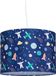 Merkloos / Sans marque Relaxdays Hanglamp Kinderkamer, Ruimteprint, HxØ: 155 x 35 cm, Ronde Kinderlamp, Meisjes & Jongens, Babykamer, Kleurrijk