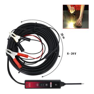 KS Tools functie testlamp 6-24V DC met 25 meter kabel