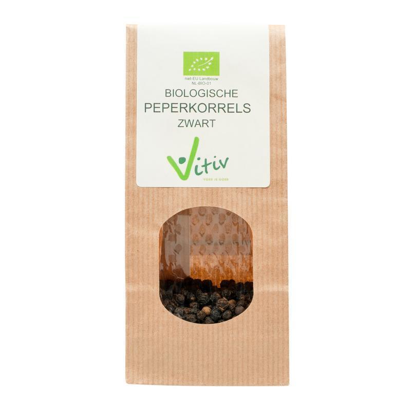 Vitiv Peperkorrels zwart bio 250G