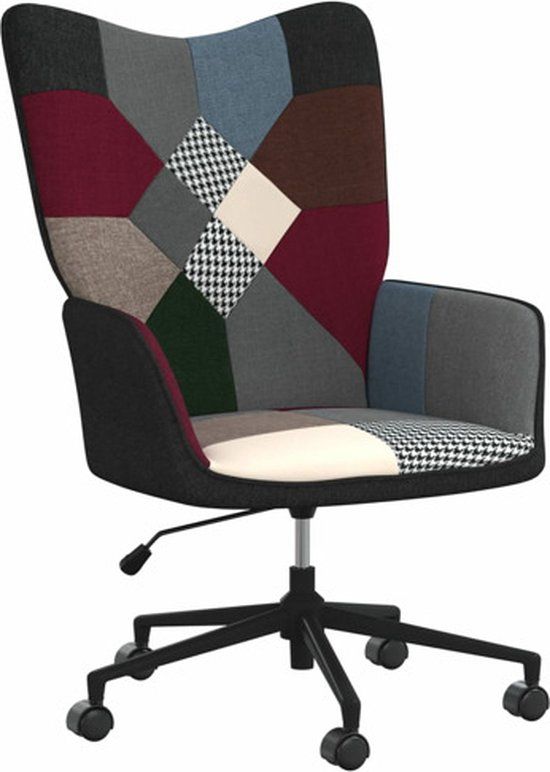 vidaXL Relaxstoel patchwork stof