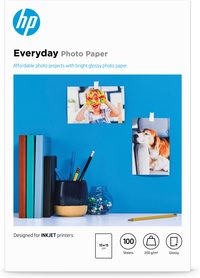 HP Everyday fotopapier, glanzend, 200 g/m2, 10 x 15 cm (101 x 152 mm), 100 vellen