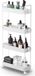 Merkloos Trolley de rangement à 4 couches - extensible et étroit - chariot de courses roulant avec étagères de rangement mobiles - organisateur pour cuisine salle de bain buanderie chambre - plastique blanc