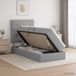 vidaXL Opslag bed met matras Lichtgrijs 100 x 200 cm Stof