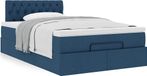 Maison Exclusive - lit plateforme avec matelas, bleu, 120x200 cm, textile