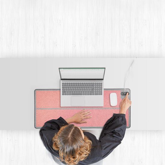 Lanaform Heating Desk Pad - Verwarmde Muismat - 80x33cm - Grijs
