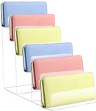 Portemonnee display standaard - Portemonnee organizer - Accessoires presenteren - Zes lagen - 21 x 10 x 24 cm - Transparant