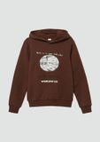 s.Oliver Sweatshirt met capuchon, donkerbruin, maat 158/164