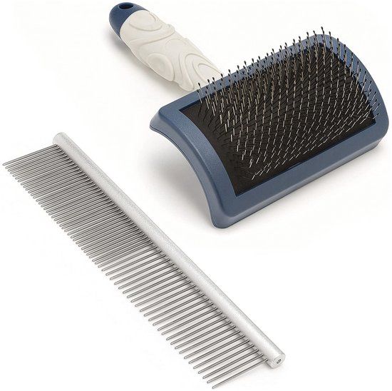 Mikki Doodle Grooming Kit - Hondenvachtborstel - Blauw Grijs