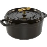 Staub La Cocotte Buster+Punch 24 cm / 3,8 l, Rond, Noir