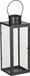 Mica Decorations Lantaarn / windlicht Arzilla - zwart - metaal - 13 x 34 cm