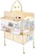 Shanghai Sishun Technology Co., Ltd Commode pliable avec 2 tiroirs en tissu, panier latéral, barre de penderie, construction réglable en hauteur, roues verrouillables et 2 jouets d'étoiles, beige clair