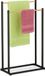 Relaxdays handdoekenrek - 2 stangen - 76 x 45 x 21,5 cm - ijzer - zwart/lichtbruin - vrijstaand