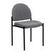 Flash Furniture Comfortabele stapelbare zij-receptiestoel, gelegeerd staal, grijze stof