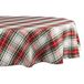 DII Vakantie eettafel & keuken decor, katoen, rood, groen en wit, kerst tafelkleed, 177,8 cm rond
