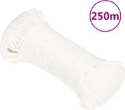 vidaXL Boottouw 5 mm 250 m polypropyleen volwit
