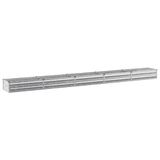 VidaXL Verhoogd tuinbed gegalvaniseerd zilver 400 x 40 x 24 cm staal