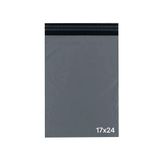 delka Postzakken, duurzame grijze polymailerzakken, scheurbestendige verzendenveloppen voor kleding, documenten, sterke zelfklevende lijm, waterdicht en lichtgewicht (17 x 24, 50 PK)