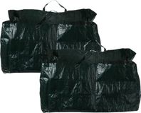 Progarden Tuinafvalzak - 2x - opvouwbaar - vierkant - groen - 150 liter