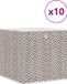 vidaXL Opbergboxen 10 stuks bruin 32x32x32 cm ongeweven stof