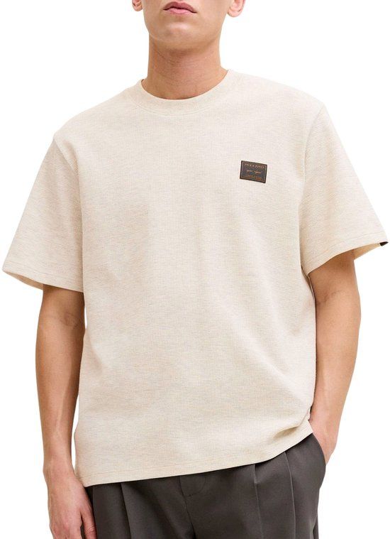 JACK&JONES JJDAYTONA TEE SS CREW NECK SN Heren T-shirt M Antique White Melange