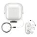 kwmobile Housse de casque transparente pour Apple Airpods 4
