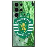 Maniacase Hoesje Samsung Galaxy S24 ULTRA SCP SPORTING PORTUGAL GREEN BACKGROUND