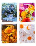 TSI Geschenkzakjes BLUMEN-MIX, verpakking van 12, grootte: groot (HxBxD 32 x 26 x 13,5 cm), art. nr. 84313