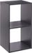 5 Five Wandkubusplank - 2 Vaks - Antracietgrijs - 34,5 x 34,5 x 67,5 cm