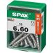Spax Lot De 15 Vis Acier Tête Autofraisée Plate, Diam.6 Mm X L.60 Mm