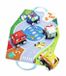 Hape Pull-Back Plüschauto Set – 4 zachte voertuigen met dierenfiguren, speelmat en opbergtas, vanaf 6 maanden