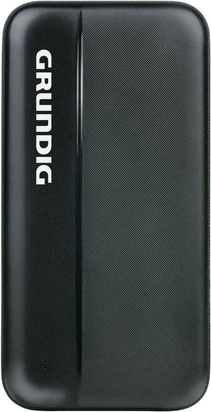 Grundig Powerbank 20000 mAh - Externe Batterij voor iPhone en Android - Zwart