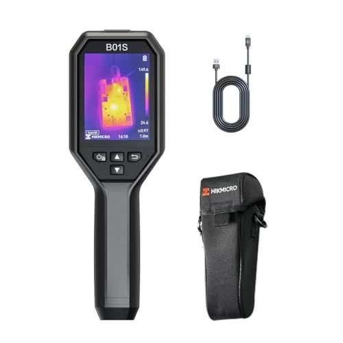 HIKMICRO B01S warmtebeeldcamera 256 x 192 IR-resolutie, warmtebeeldcamera met WiFi, 3,2” 640 × 480 resolutie LCD-scherm, 25Hz Refresh Rate, handheld 49.152 pixels infraroodcamera