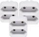 Benson Stopcontact splitter - 3x stuks - wit - duo - platte stekkers - 1155 Watt