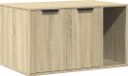 vidaXL Meuble de litière pour chat Sonoma chêne 80x50x45 cm