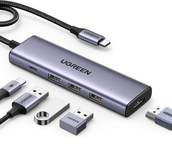 UGREEN Revodok USB C Hub PD100W, 4K HDMI, 3*USB A 3.0 5Gbps USB C Dock USB C Adapter