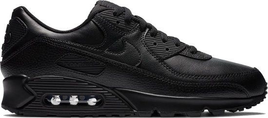 Nike Air Max 90 Leather - Men Sneakers - Black/Black-Black - Size 43