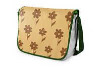 Bonamaison Digitaal bedrukte Messenger schooltas met kaki riem voor studenten, crossbody tas, koerierstas, schoudertas voor kinderen, meisjes, jongens, maat: 29x36 cm