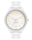 Nine West mat rubberen damesarmbandhorloge, NW/1678WTWT