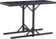 Maison Exclusive - Table de jardin exclusive, noire, dimensions 110 x 53 x 72 cm, en verre et en polyrotin