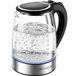MegaWise Elektrische waterkoker, 1,8 l, borosilicaatglas, theeketel met ledlicht, automatische uitschakeling en droogkookbeveiliging, draadloze waterkoker, snel koken