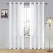 DWCN Gordijnen in linnenlook, semi-transparant gordijn met oogjes voor woonkamer, eetkamer, 132,1 x 213,4 cm, set van 2 panelen
